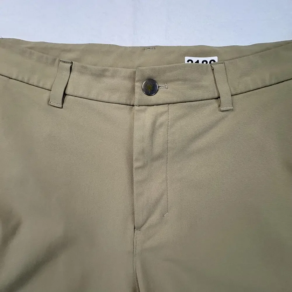Lululemon Commission Relaxed Shorts Mens 32 Khaki Warpstreme 10” Chino